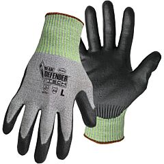 Boss 1Pu7001L Seamless Knit Hppe Blended Gloves With Polyurethane Coated Flat Grip On Palm & Fingers, Touchscreen Compatible, Gray, Size Large
