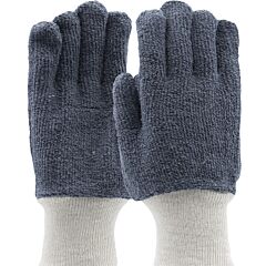 Boss 1Tc3121Cp Heavy-Weight Terry Cloth Heat Resistant Gloves, Knit Wrist, Gray, Size Large