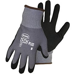 Boss 1Uh78302X Premium Seamless Knit Nylon Gloves With Nitrile Coated Microsurface Grip On Palm & Fingers, Gray, Size 2X-Large