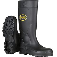 Boss 382-810/8 16" Black Pvc Steel Toe Boot, Size 8