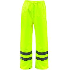 Boss 3Nr30003X Ansi Class E Heavy Duty Waterproof Breathable Pants, Hi-Vis Yellow, Size 3X-Large