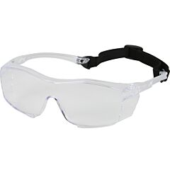Bouton Optical 250-96-0520 Otg Safety Glasses With Headband, Clear Lens, Fogless® 3Sixty™ Coating, Clear