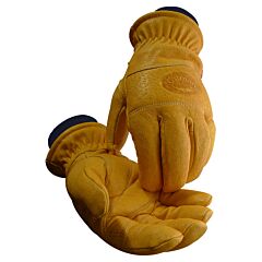 Caiman 1364-5 Premium Pigskin Leather Gloves With Heatrac® Insulation, Kontour Keystone Thumb, Gold, Size Large