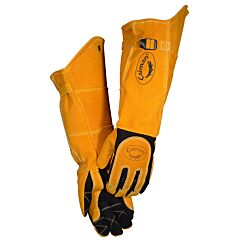 Caiman 1878-6 21" Deerskin Fr Insulated Mig/Stick Welding Gloves, Gold, Size X-Large