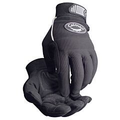 Caiman 1932-6 Synthetic Leather Padded Palm With Spandex Back, Black, Size X-Large