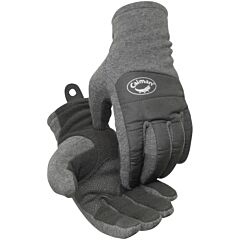 Caiman 2384-4 Fleece Gloves With Micro-Dot Patch Grip And Thermal Lining, Touchscreen Compatible, Black, Size Medium