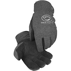 Caiman 2396-3 Deerskin Leather Palm Gloves With Fleece Back And Heatrac® Insulation, Black, Size Small