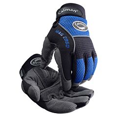 Caiman 2950-3 Multi-Activity Gloves With Padded Synthetic Leather Palm And Blue Airmesh™ Back, Blue, Size Small