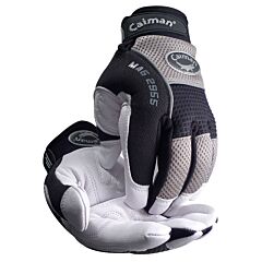 Caiman 2955-7 Multi-Activity Gloves With Padded Goat Grain Leather Palm And Gray Airmesh™ Back, Gray, Size 2X-Large