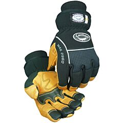 Caiman 2960-5 Multi-Activity Gloves With Pig Grain Leather Padded Palm And Waterproof Back, Heatrac® Insulated, Black, Size Large
