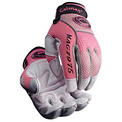 Caiman 2975-4 Multi-Activity Gloves With Goat Grain Leather Padded Palm And Airmesh™ Back, Ladies Multi-Color, Pink, Size Medium