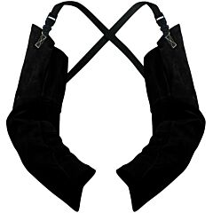 Caiman 3123 Sleeves, Welders, 23", Black Boarhide, Adjustable Strap, Pair, Black