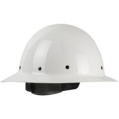 Dynamic 280-Hp1481R-01 Full Brim Smooth Dome Hard Hat With Fiberglass Resin Shell, 8-Point Riveted Textile Suspension And Wheel-Ratchet Adjustment, White