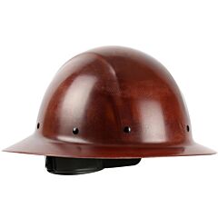 Dynamic 280-Hp1481R-81 Full Brim Smooth Dome Hard Hat With Fiberglass Resin Shell, 8-Point Riveted Textile Suspension And Wheel-Ratchet Adjustment, Natural Brown