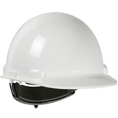 Dynamic 280-Hp341Sr-01 Cap Style Smooth Dome Hard Hat With Hdpe Shell, 4-Point Suspension And Swing Wheel-Ratchet Adjustment, White