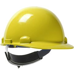 Dynamic 280-Hp341Sr-02 Cap Style Smooth Dome Hard Hat With Hdpe Shell, 4-Point Suspension And Swing Wheel-Ratchet Adjustment, Yellow