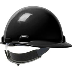 Dynamic 280-Hp341Sr-11 Cap Style Smooth Dome Hard Hat With Hdpe Shell, 4-Point Suspension And Swing Wheel-Ratchet Adjustment, Black