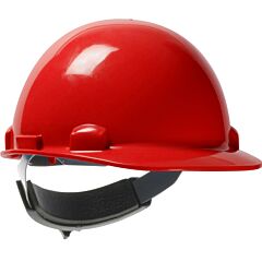 Dynamic 280-Hp341Sr-15 Cap Style Smooth Dome Hard Hat With Hdpe Shell, 4-Point Suspension And Swing Wheel-Ratchet Adjustment, Red