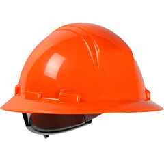 Dynamic 280-Hp641R-31 Full Brim Hard Hat With Hdpe Shell, 4-Point Suspension And Wheel Ratchet Adjustment, Hi-Vis Orange