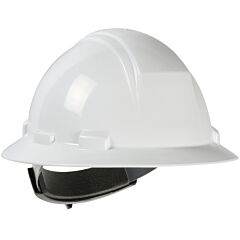 Dynamic 280-Hp642R-01 Type Ii Full Brim Hard Hat With Hdpe Shell, 4-Point Suspension And Wheel Ratchet Adjustment, White