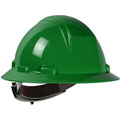 Dynamic 280-Hp642R-04 Type Ii Full Brim Hard Hat With Hdpe Shell, 4-Point Suspension And Wheel Ratchet Adjustment, Dark Green
