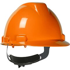 Dynamic 280-Hp741R-03 Cap Style Hard Hat With Hdpe Shell, 4-Point Suspension And Wheel Ratchet Adjustment, Orange