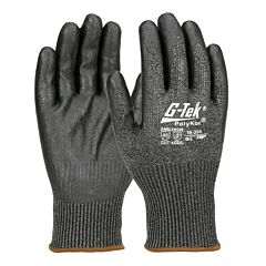 G-Tek 16-354/M Seamless Knit Polykor® Blended Gloves With Nitrile Coated Foam Grip On Palm & Fingers, Black, Size Medium