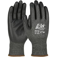 G-Tek 16-373/M Seamless Knit Polykor® Blended Gloves With Nitrile Coated Foam Grip On Palm & Fingers, Touchscreen Compatible, Black, Size Medium