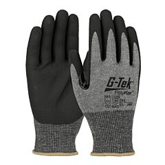 G-Tek 555-Xl Seamless Knit Polykor® Blended Gloves With Nitrile Coated Foam Grip On Palm & Fingers, Touchscreen Compatible, Black, Size X-Large
