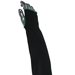 Kut Gard S10Atafr/5Bk-Ew-Es6-22T Single-Ply Ata® Modacrylic Blended Sleeve With Thumb Hole, Wide Width, Black, Size 22