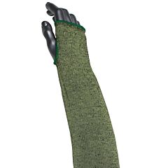 Kut Gard S10Atafr/5Ha-Ew-Es6-22T Single-Ply Ata® Hide-Away™ Fr Modacrylic Blended Sleeve With Thumb Hole, Wide Width, Green, Size 22