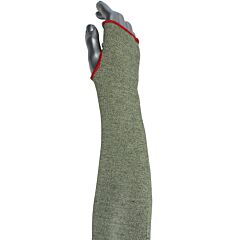 Kut Gard S13Atafr/2Ha-Nw-Es6-22T Single-Ply Ata® Hide-Away™ Fr Blended Sleeve With Thumb Hole, Narrow Width, Green, Size 22