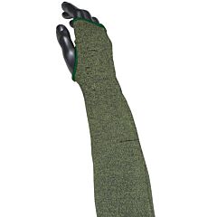 Kut Gard S13Atafr/4Ha-Ew-Es6-18T Single-Ply Ata® Hide-Away™ Fr Blended Sleeve With Thumb Hole, Wide Width, Green, Size 18"