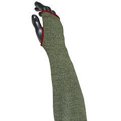 Kut Gard S13Atafr/4Ha-Nw-Es6-22T Single-Ply Ata® Hide-Away™ Fr Blended Sleeve With Thumb Hole, Narrow Width, Green, Size 22