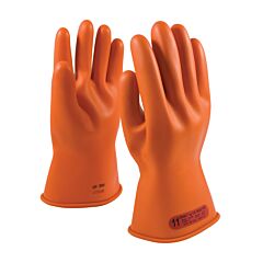 Novax 147-0-11/8.5 Class 0 Rubber Insulating Glove With Straight Cuff, 11" Length, Orange, Size 8.5