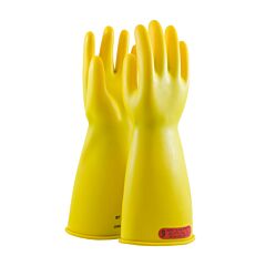 Novax 170-0-14/9.5 Class 0 Rubber Insulating Glove With Straight Cuff, 14" Length, Yellow, Size 9.5
