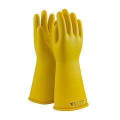 Novax 170-2-14/11 Class 2 Rubber Insulating Glove With Straight Cuff, 14" Length, Yellow, Size 11