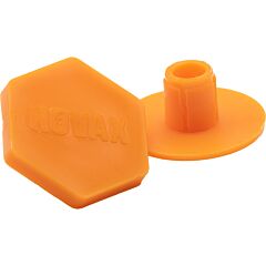 Novax 199-Buttons Rubber Insulating Sleeves Strap Buttons, Orange, One-Size