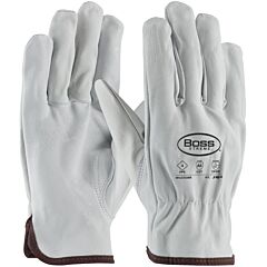 Pip 09-Lc533Ar/L Ar Top Grain Goatskin Leather Drivers Gloves With Para-Aramid Lining, Keystone Thumb, Natural, Size Large