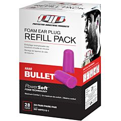 Pip 267-Hpf310-1 Compact Disposable Soft Polyurethane Foam Ear Plugs, Dispenser Refill Pack, Purple