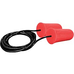 Pip 267-Hpf410C Tapered Disposable Soft Polyurethane Foam Corded Ear Plugs, Nrr 32, Red