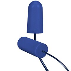 Pip 267-Hpf810D Metal Detectable Soft Polyurethane Foam Corded Ear Plugs, 33 Nrr, Blue