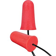Pip 267-Hpf910C Disposable Soft Polyurethane Foam Corded Ear Plugs, Nrr 33, Red