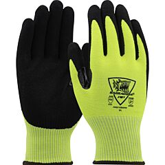 Pip Hvg713Snfpp/Xs Hi-Vis Seamless Knit Hppe Blended Gloves With Padded Palm And Nitrile Coated Sandy Grip On Palm & Fingers , Touchscreen Compatible, Hi-Vis Yellow, Size X-Small