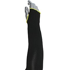 Pip S10Htp/2Bk-Es6-22T Single-Ply Ata® High Tenacity Polyester Blended Sleeve With Thumb Hole, Black, Size 22