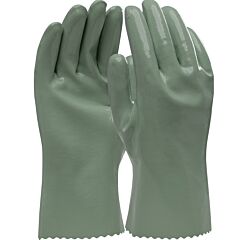 Qrp 400Xl Polyurethane Solvent Gloves With Cotton Lining, 10.25", Green, Size X-Large