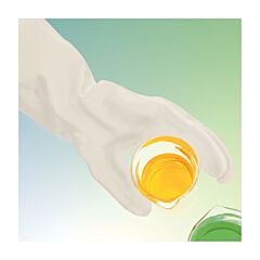 Qrp 41Gl 14" Chlorosulfonated Polyethylene (Csm) Gloves, 15 Mil, White, Size Large