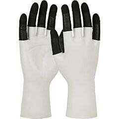 Qrp 8Cl Static Dissipative Vacuum Sealed Latex Finger Cots Iso 5 (Class 100), Black, Size Large