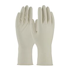 Qrp 910Sc7.5 Single Use Class 100 Cleanroom Latex Gloves With Fully Textured Grip, 12", White, Size 7.5