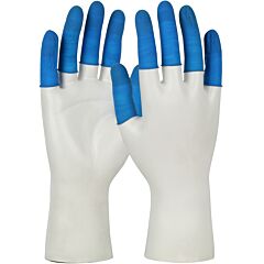 Qrp Bfs Powder-Free Finger Cots, Blue, Size Small